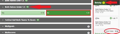 both halves under 1.5 no on sportybet|Over/Under 1.5 Goals Explained .
